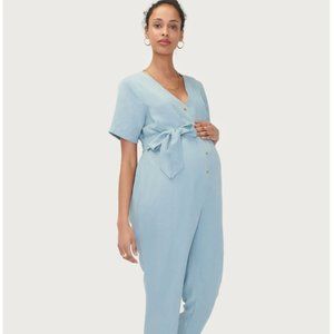 Hatch Maternity - The Noelle Jumpsuit - Blue Sky (Size 2 / Medium)